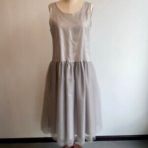 Neesh by D.A.R. Grey Tulle Maxi Dress O/S